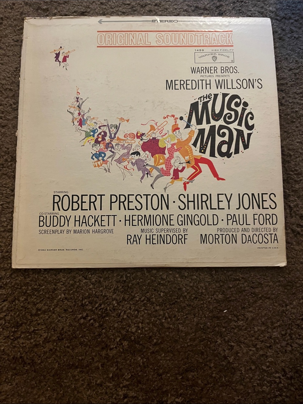 Warner Bros. The Music Man Soundtrack Cover - Cream with Multicolor Parade